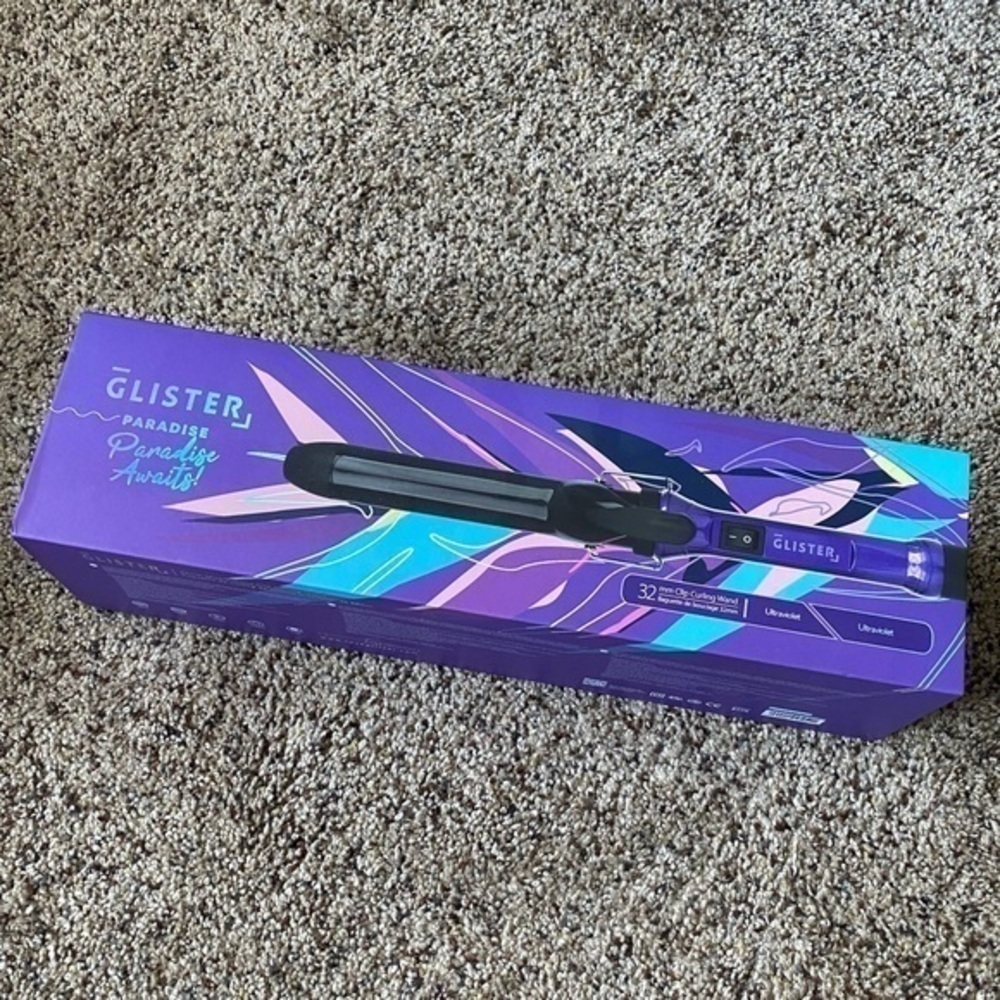 NWT Glister - Paradise 32mm Max Volume Clip Curler - Ultraviolet - Picture 2 of 6